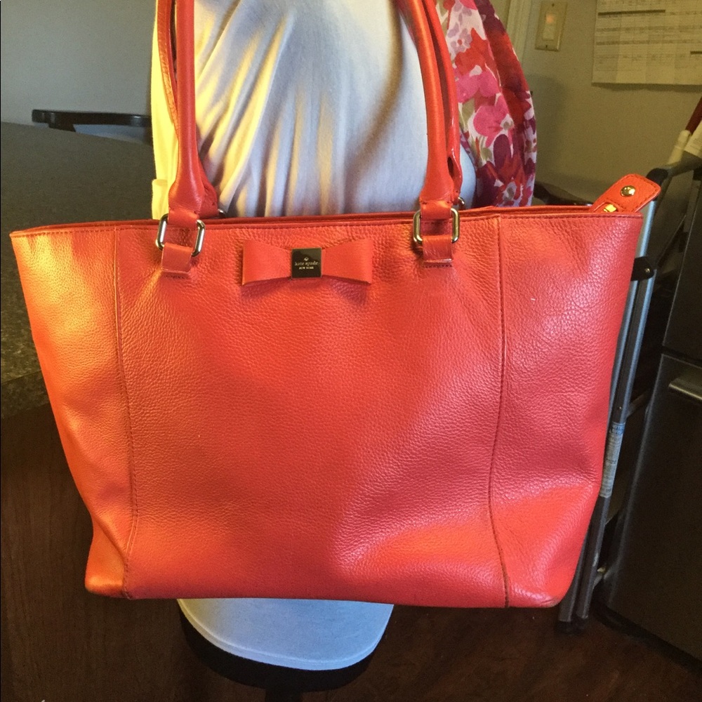 Kate Spade Bow Tangerine Tote